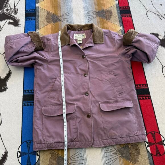 Vintage L.L. Bean Womens Barn Chore Coat Jacket Corduroy Purple XL Quilt Lined - Picture 10 of 11